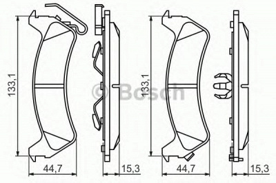 BOSCH 0986494348 -  Комплект тормозных колодок, дисковый тормоз