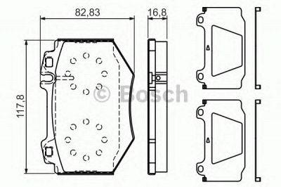 BOSCH 0986494352 -  Комплект тормозных колодок, дисковый тормоз