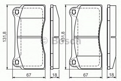 BOSCH 0986494353 -  Комплект тормозных колодок, дисковый тормоз