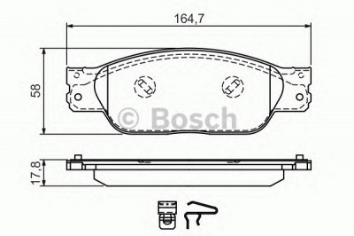 BOSCH 0986494355 -  Комплект тормозных колодок, дисковый тормоз