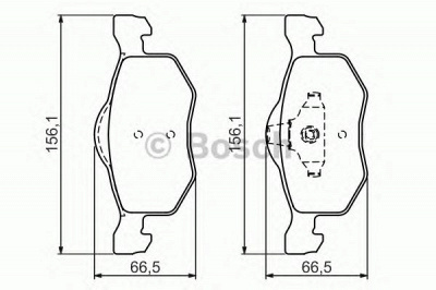 BOSCH 0986494361 -  Комплект тормозных колодок, дисковый тормоз