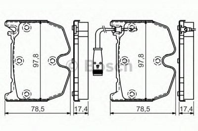 BOSCH 0986494364 -  Комплект тормозных колодок, дисковый тормоз