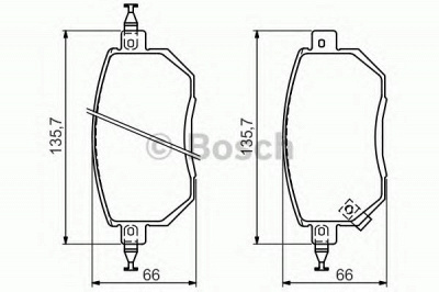 BOSCH 0986494366 -  Комплект тормозных колодок, дисковый тормоз