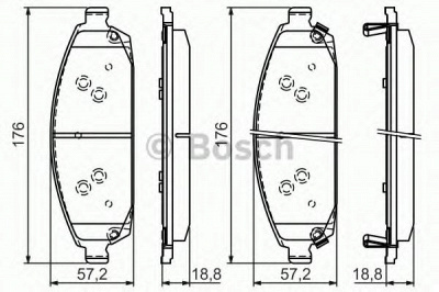 BOSCH 0986494370 -  Комплект тормозных колодок, дисковый тормоз