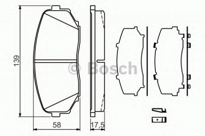 BOSCH 0986494375 -  Комплект тормозных колодок, дисковый тормоз