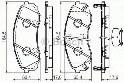 BOSCH 0986494377 -  Комплект тормозных колодок, дисковый тормоз