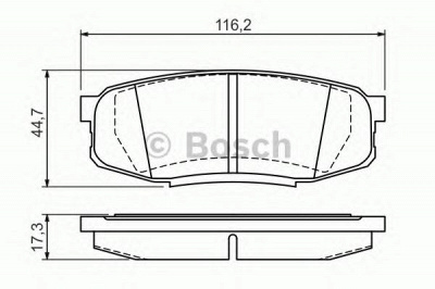 BOSCH 0986494380 -  Комплект тормозных колодок, дисковый тормоз