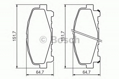BOSCH 0986494382 -  Комплект тормозных колодок, дисковый тормоз