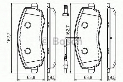 BOSCH 0986494385 -  Комплект тормозных колодок, дисковый тормоз