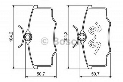 BOSCH 0986494389 -  Комплект тормозных колодок, дисковый тормоз