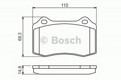 BOSCH 0986494393 -  Комплект тормозных колодок, дисковый тормоз