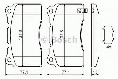 BOSCH 0986494395 -  Комплект тормозных колодок, дисковый тормоз