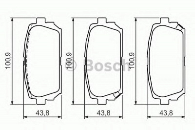 BOSCH 0986494400 -  Комплект тормозных колодок, дисковый тормоз