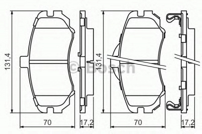 BOSCH 0986494426 -  Комплект тормозных колодок, дисковый тормоз