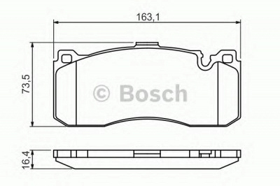 BOSCH 0986494428 -  Комплект тормозных колодок, дисковый тормоз