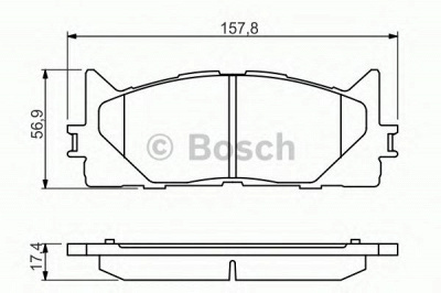 BOSCH 0986494430 -  Комплект тормозных колодок, дисковый тормоз