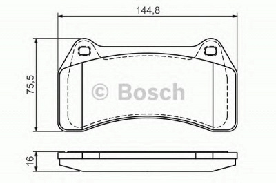 BOSCH 0986494448 -  Комплект тормозных колодок, дисковый тормоз
