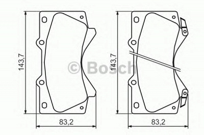 BOSCH 0986494449 -  Комплект тормозных колодок, дисковый тормоз