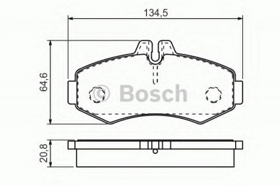 BOSCH 0986494451 -  Комплект тормозных колодок, дисковый тормоз
