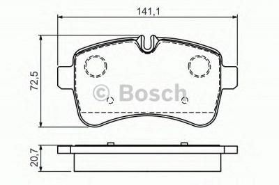 BOSCH 0986494460 -  Комплект тормозных колодок, дисковый тормоз