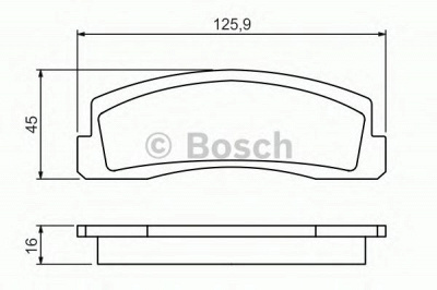 BOSCH 0986494462 -  Комплект тормозных колодок, дисковый тормоз