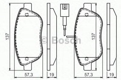 BOSCH 0986494464 -  Комплект тормозных колодок, дисковый тормоз