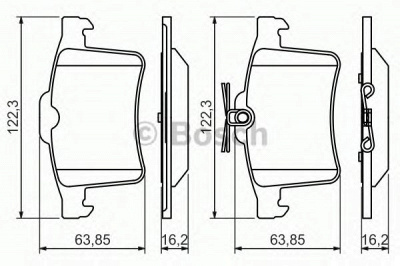 BOSCH 0986494480 -  Комплект тормозных колодок, дисковый тормоз