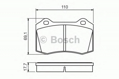 BOSCH 0986494486 -  Комплект тормозных колодок, дисковый тормоз