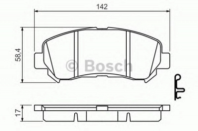 BOSCH 0986494501 -  Комплект тормозных колодок, дисковый тормоз