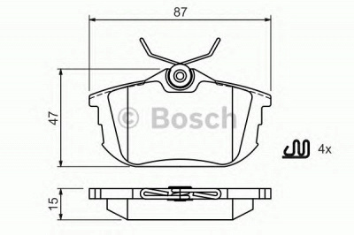 BOSCH 0986494506 -  Комплект тормозных колодок, дисковый тормоз