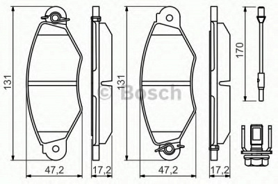 BOSCH 0986494507 -  Комплект тормозных колодок, дисковый тормоз