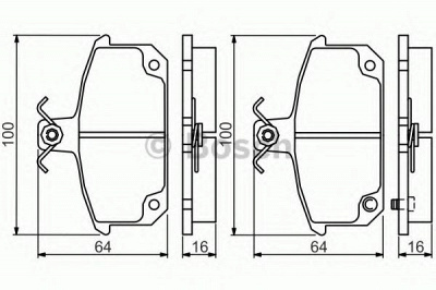 BOSCH 0986494531 -  Комплект тормозных колодок, дисковый тормоз
