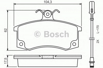 BOSCH 0986494533 -  Комплект тормозных колодок, дисковый тормоз