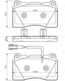 BOSCH 0986494539 -  Комплект тормозных колодок, дисковый тормоз