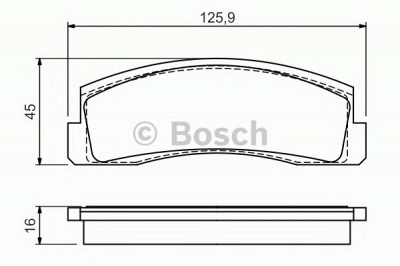 BOSCH 0986494543 -  Комплект тормозных колодок, дисковый тормоз
