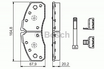 BOSCH 0986494548 -  Комплект тормозных колодок, дисковый тормоз