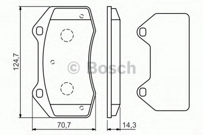 BOSCH 0986494551 -  Комплект тормозных колодок, дисковый тормоз