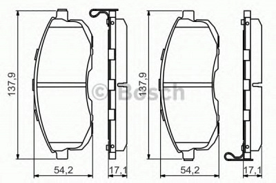 BOSCH 0986494572 -  Комплект тормозных колодок, дисковый тормоз