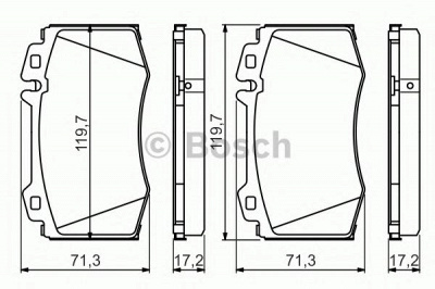 BOSCH 0986494576 -  Комплект тормозных колодок, дисковый тормоз