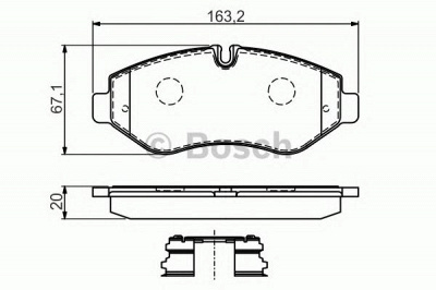 BOSCH 0986494582 -  Комплект тормозных колодок, дисковый тормоз