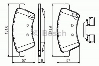 BOSCH 0986494584 -  Комплект тормозных колодок, дисковый тормоз