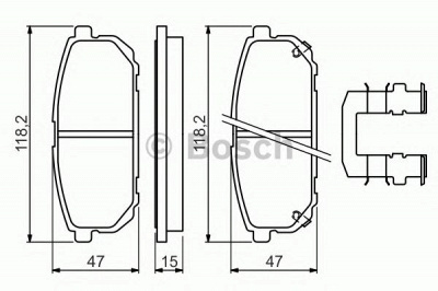 BOSCH 0986494590 -  Комплект тормозных колодок, дисковый тормоз