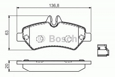 BOSCH 0986494601 -  Комплект тормозных колодок, дисковый тормоз
