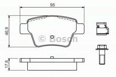BOSCH 0986494605 -  Комплект тормозных колодок, дисковый тормоз