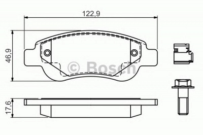 BOSCH 0986494606 -  Комплект тормозных колодок, дисковый тормоз