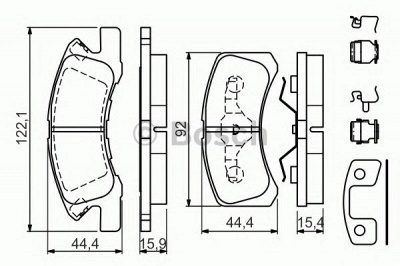 BOSCH 0986494610 -  Комплект тормозных колодок, дисковый тормоз