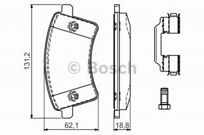 BOSCH 0986494612 -  Комплект тормозных колодок, дисковый тормоз