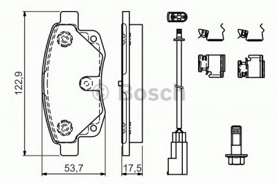 BOSCH 0986494614 -  Комплект тормозных колодок, дисковый тормоз