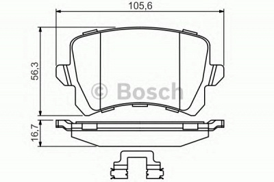 BOSCH 0986494626 -  Комплект тормозных колодок, дисковый тормоз