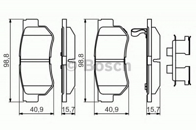 BOSCH 0986494635 -  Комплект тормозных колодок, дисковый тормоз